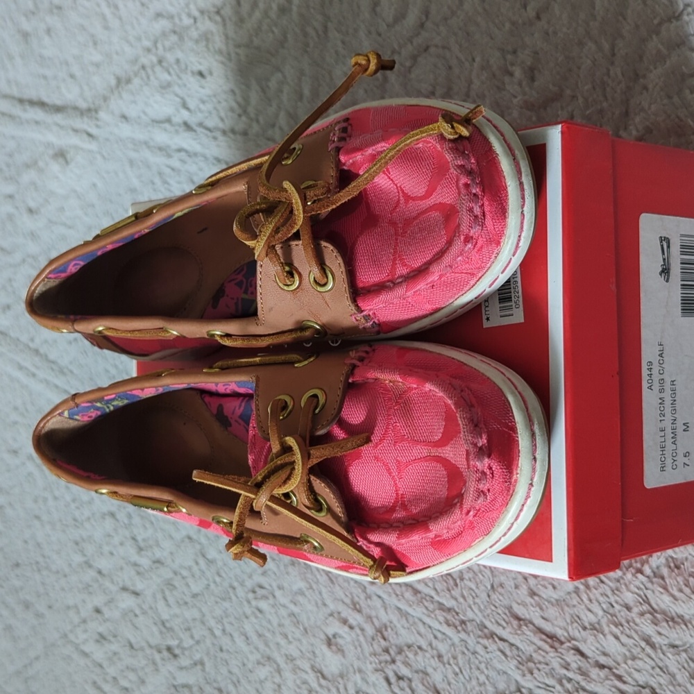 Coach boat shoes 7.5 M